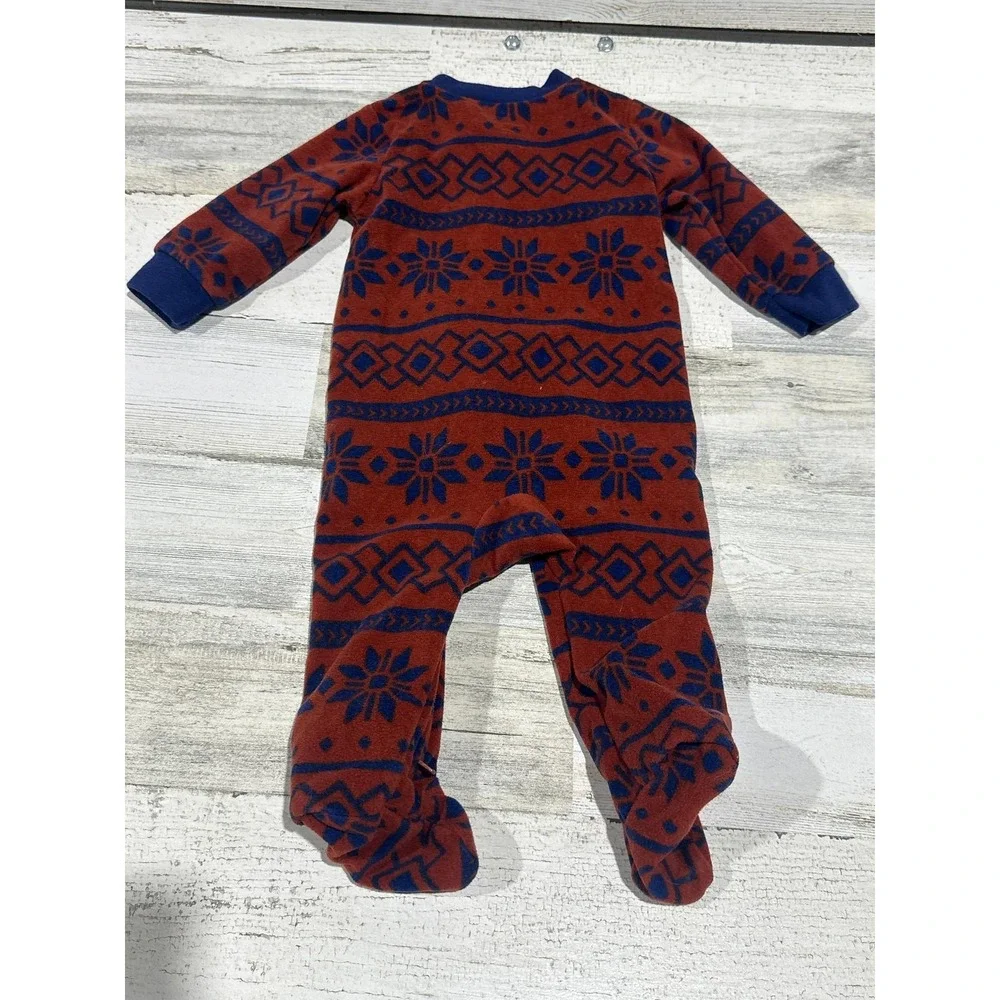 Carter's Footed Pajamas Kids 6m Fleece One Piece EUC